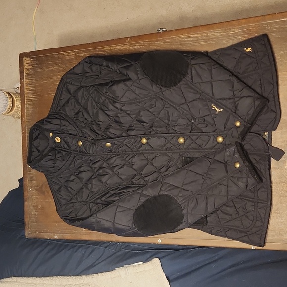 Joules Women's Black Quilted Barn Coat - Medium UK 12 US 8 - Picture 8 of 9